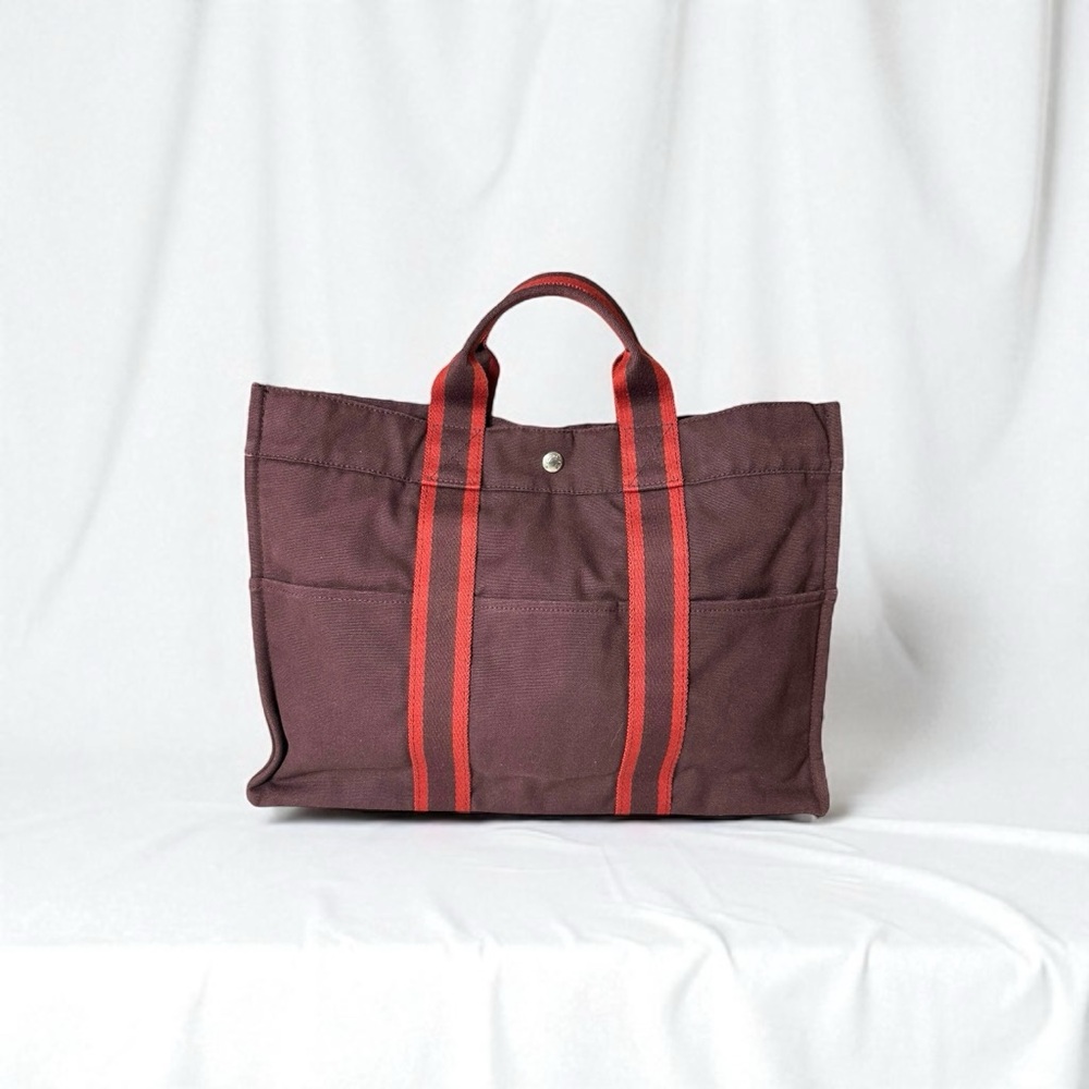 Hermes Burgundy Tote Bag MM